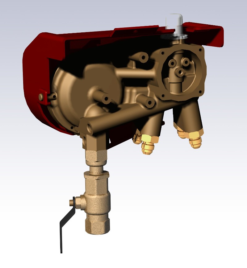 Die cast shell designed and engineered for manufacture by Andrew Simeou