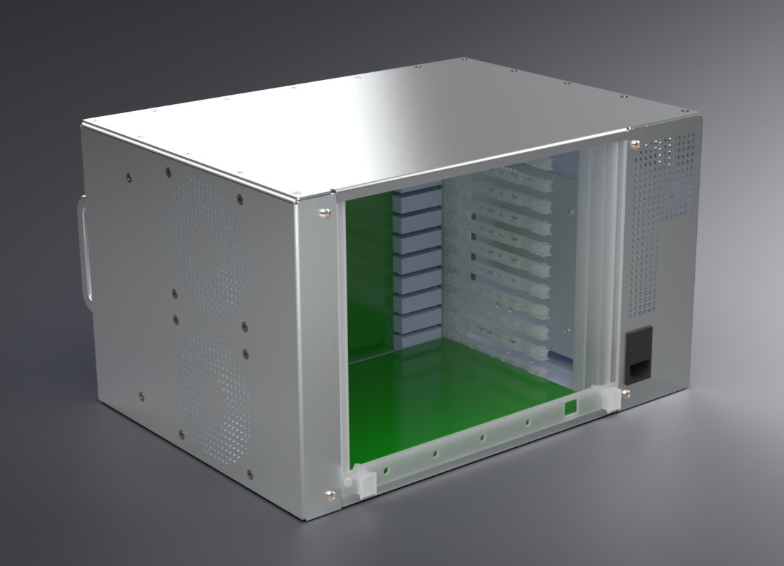 19U custom enclosure designed and engineered for manufacture by Andrew Simeou