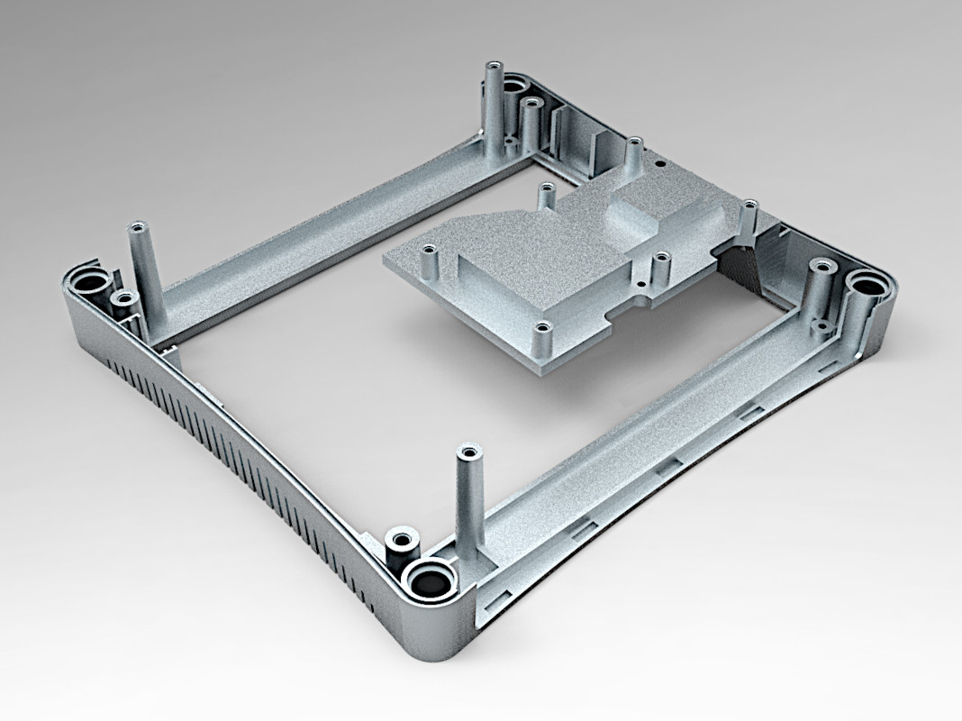 Die cast cosmetic chassis designed and engineered for manufacture by Andrew Simeou