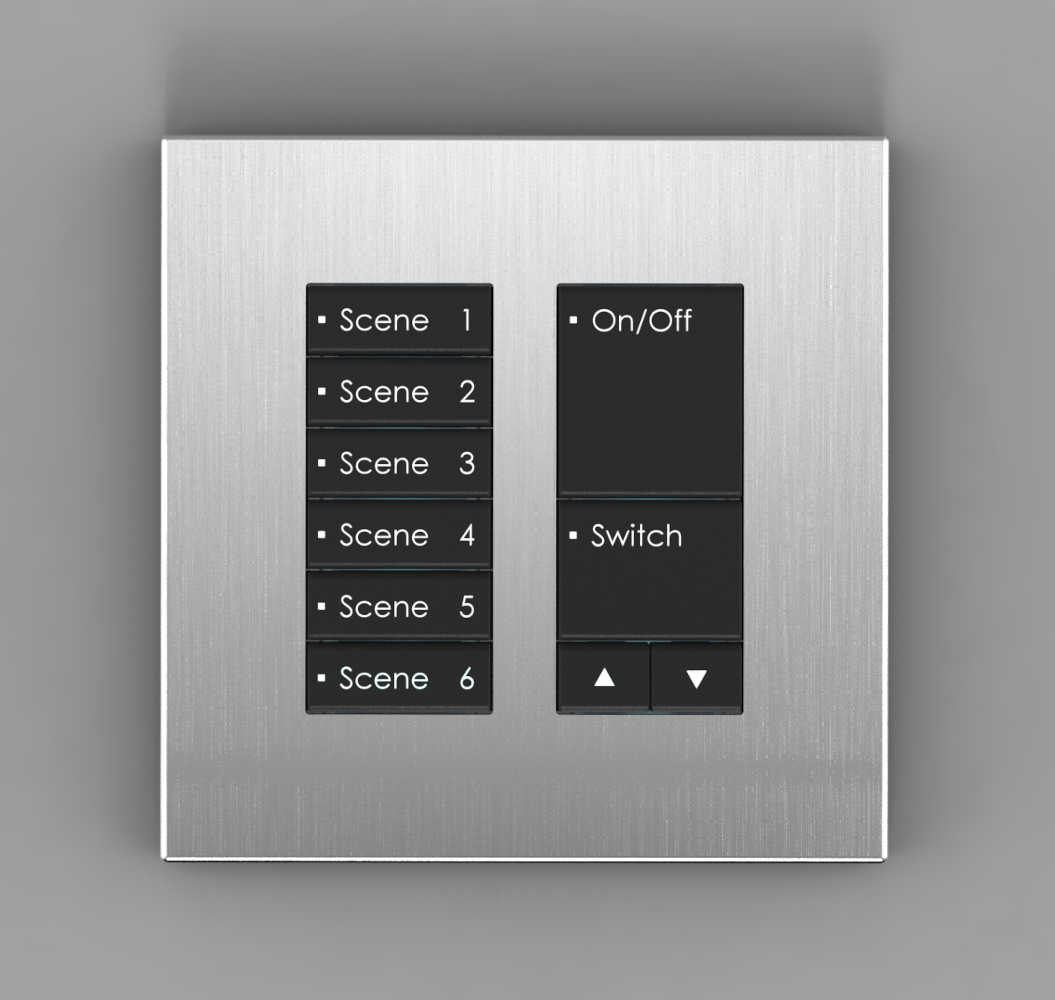 Modular lighting controller with tactile switches and light guides designed for injection moulding by Andrew Simeou