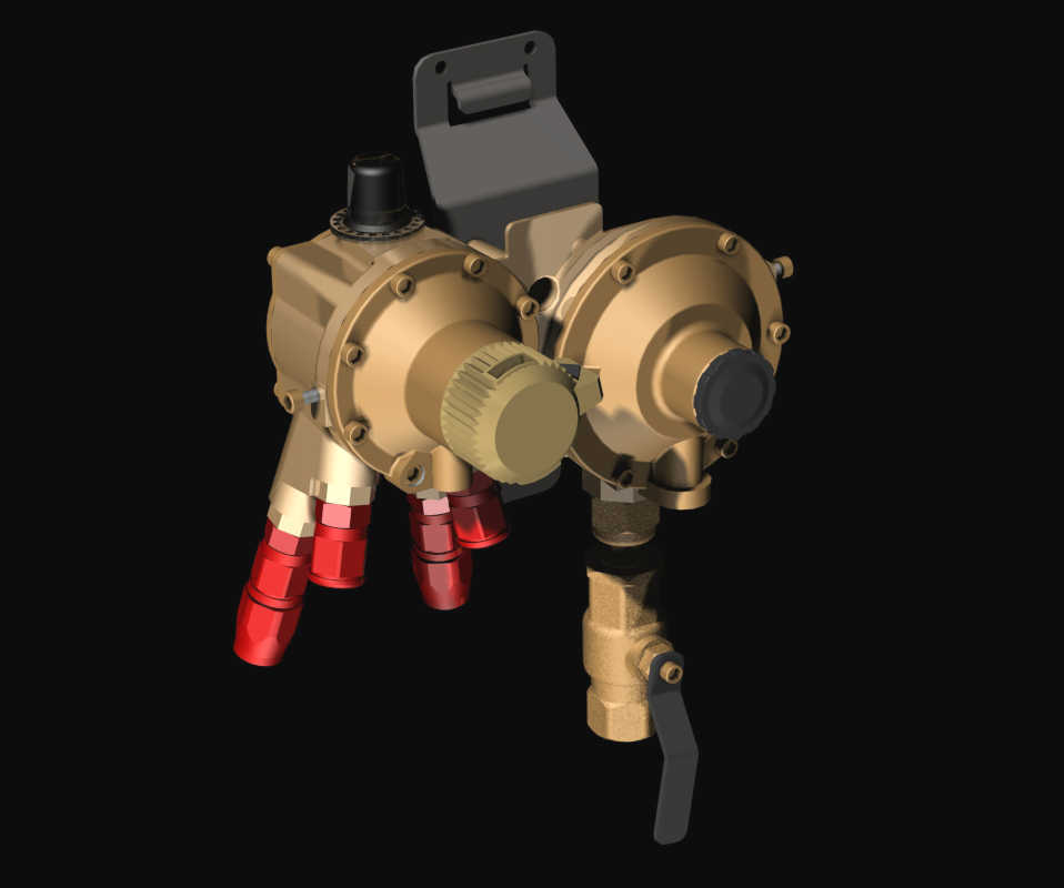 4 inlet marine gas regulator designed for manufacture by Andrew Simeou